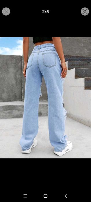 Уникални и различни дънки... Накъсани...Бели с метален ефект...