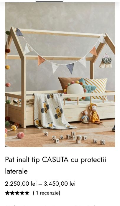 Pat căsuța pentru copii