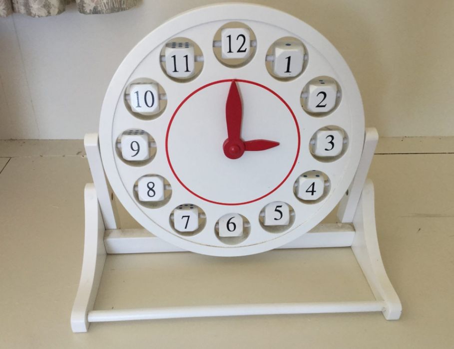 Образователен голям дървен часовник на стойка НАМАЛЕНА ЦЕНА!