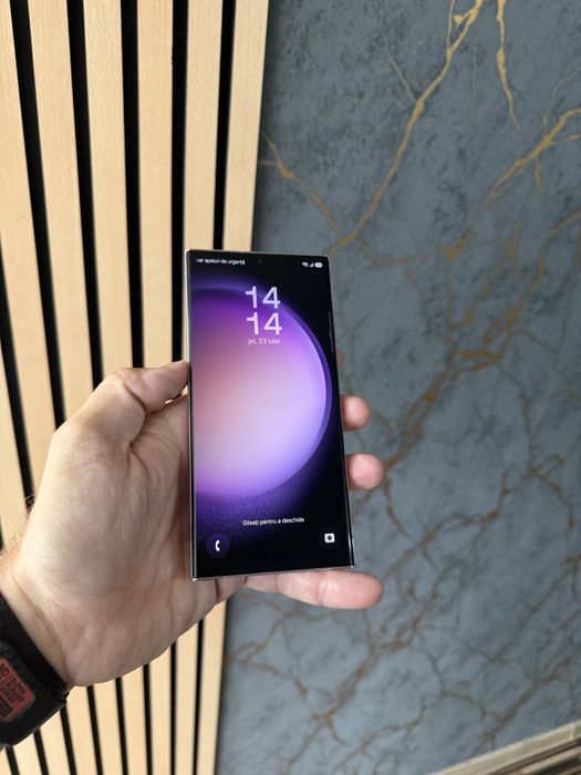 Samsung S23 ULTRA, 256GB memorie, 8GB RAM, purple, Android 16, frumos