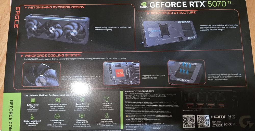 Placa video GIGABYTE GeForce RTX 5070 Ti EAGLE OC SFF 16GB GDDR7 256-bit DLSS 4.0