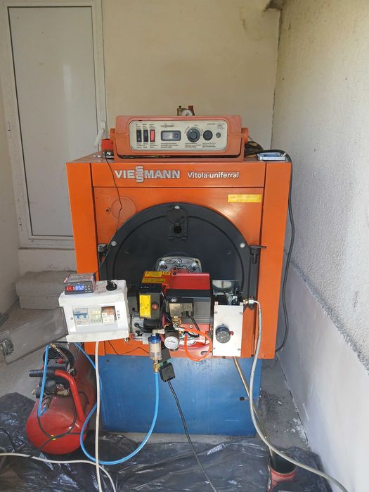 Ново: Чугунен котел VIESMANN 47 KW (+горелка) на отработено масло