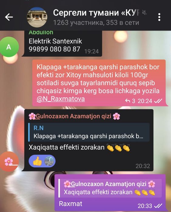 Klapaga  qarshi parashok 75000