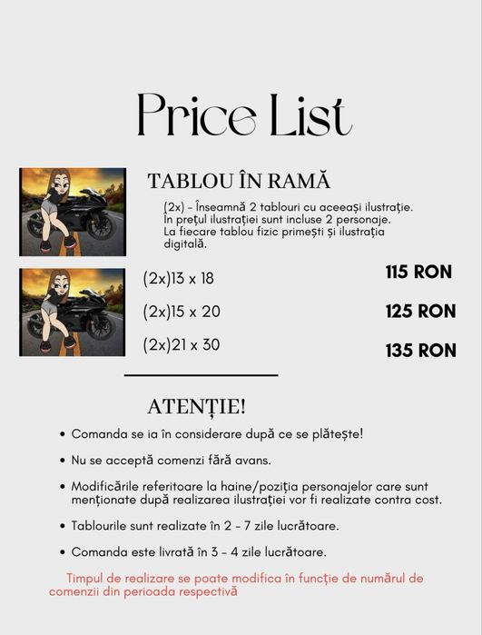 Tablou cartoons personalizat
