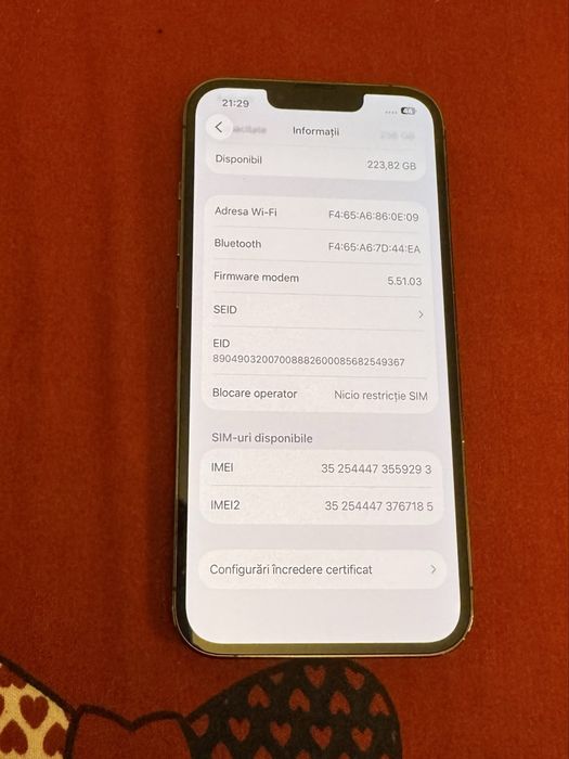 Iphone 13 pro liber  de retea