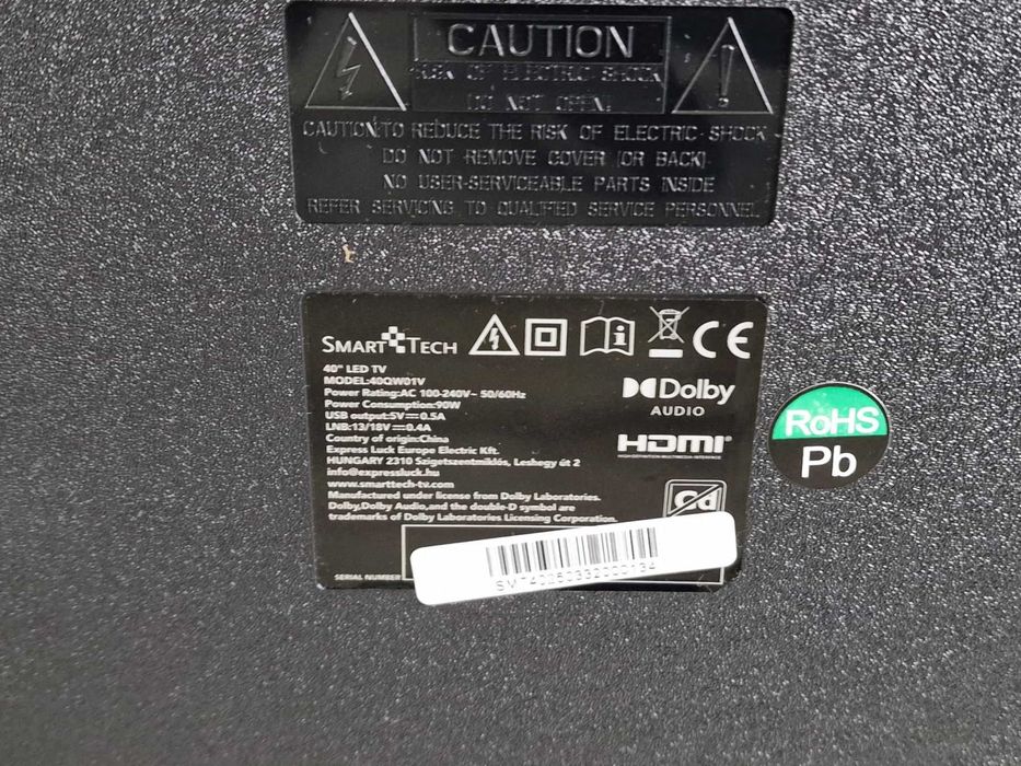 Смарт телевизор SmartTech QLED 40QW01V, 40"