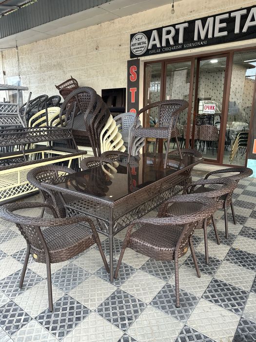 Ratan tuqima stol stul 8 tali aksiya ARTMETAL