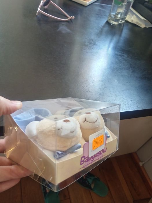 Комплект буйки + голямо мече за подарък на бебе, baby bow!