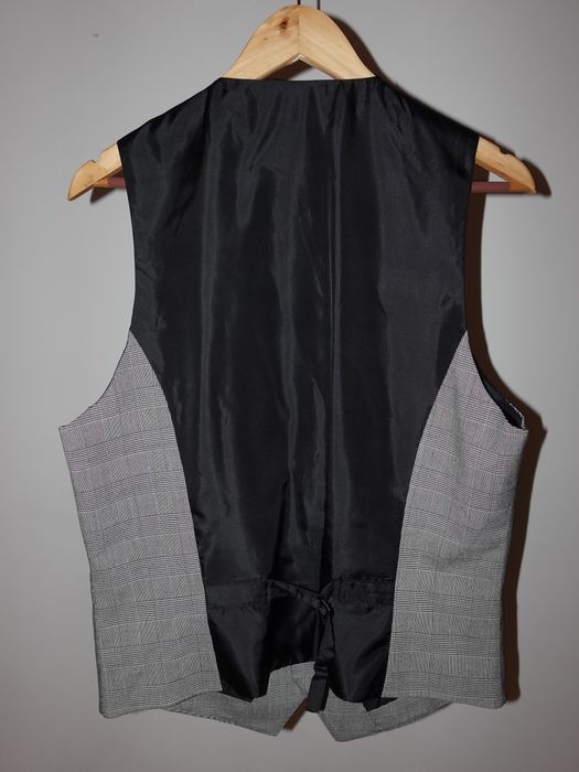 Costum gri cu carouri bărbați – mărimea 50 / L-XL
