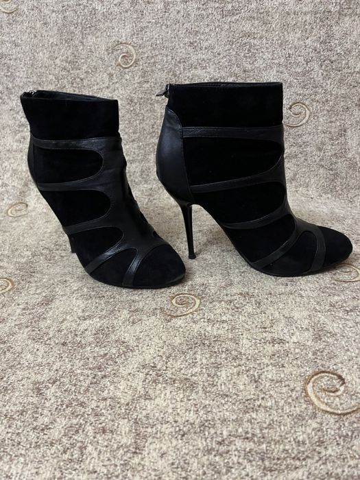 Ботиночки 37 размера, комбинированные натуральные кожа и замша