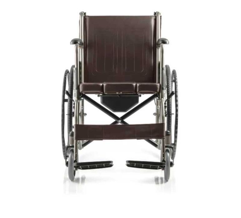 Căruț cu vas toaletă și tavă pentru mâncare