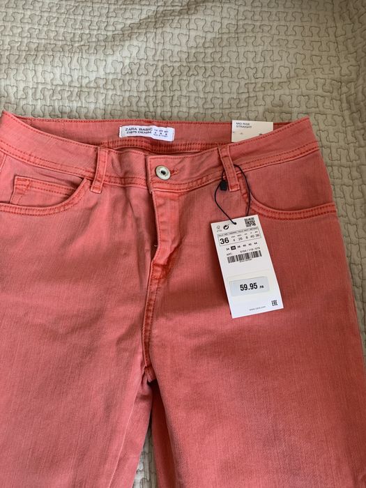 Нови Зара дънки корал