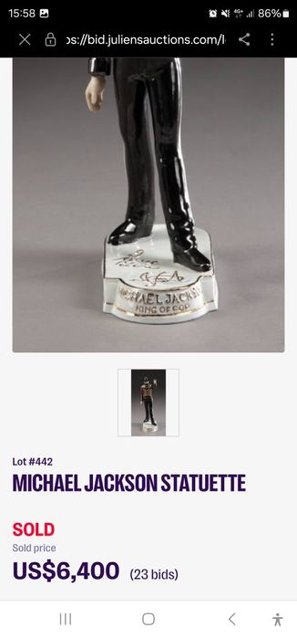 Michael Jackson statueta portelan