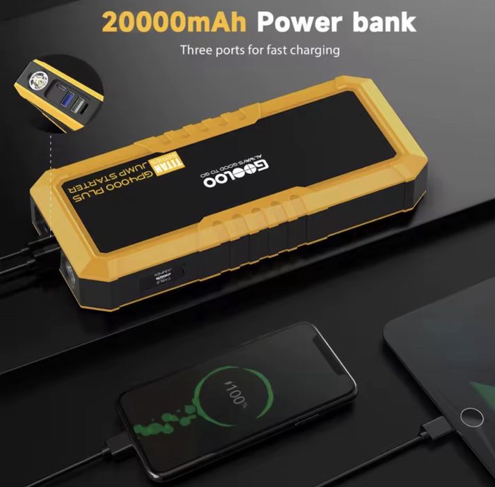 Стартер за кола 4000А /26800MAH