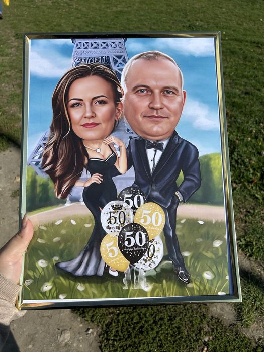 Карикатура с рамка подарък!