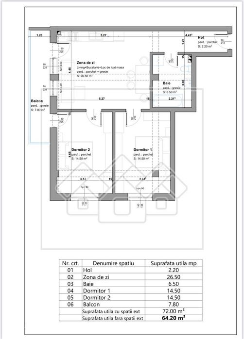 Apartament nou, 3 camere si balcon, 64 mp utili, Selimbar — fotografia 3