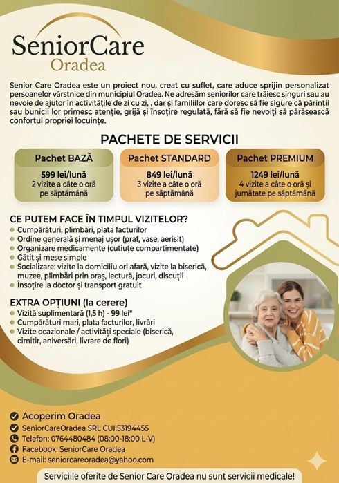 Serviciu de sprijinire persoane in varsta