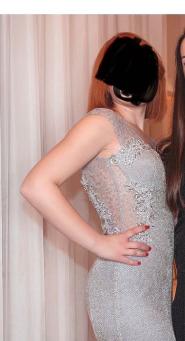 Rochie de seară argintie