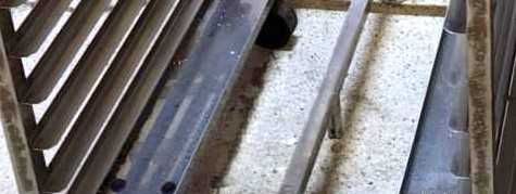 Неръждаеми колички за тави 600 х 800 за ротационни пещи