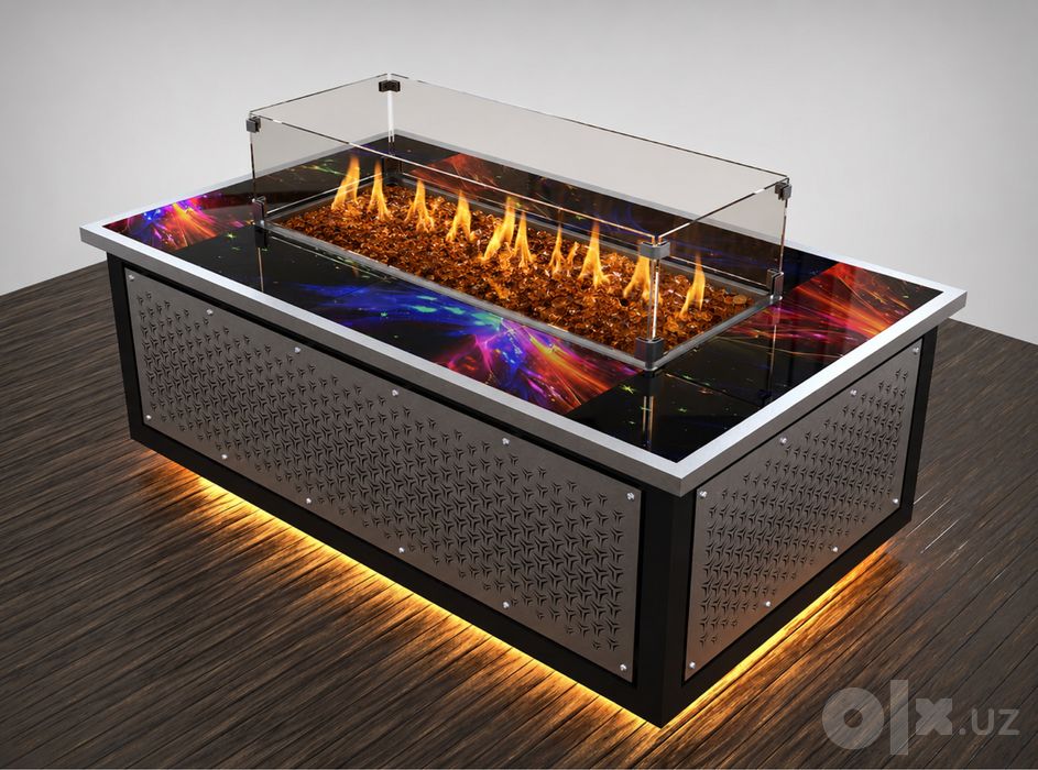 Уличный газовый камин-стол  Pro-450 для террасы и двора,костровая чаша