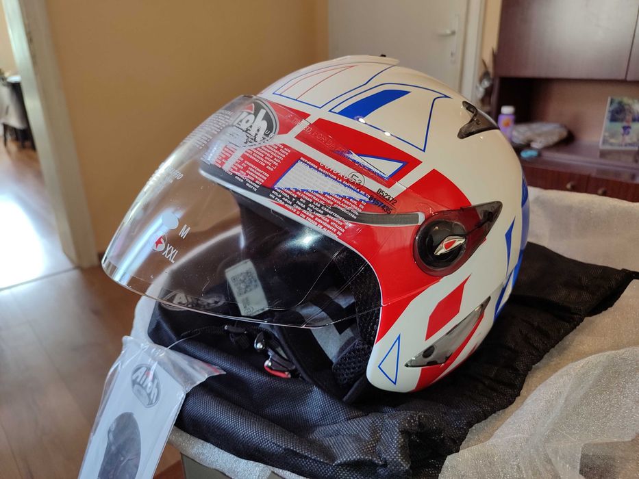 Чисто нова каска Airoh JT Convert Blue Gloss XXL 63 см.