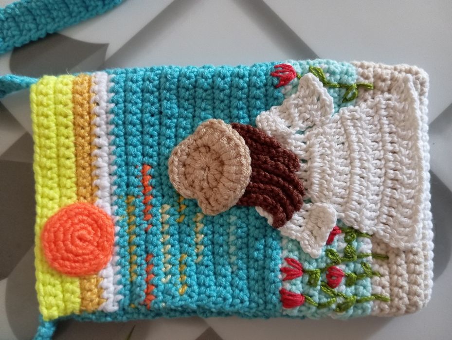 Вязаная сумочка "У моря "