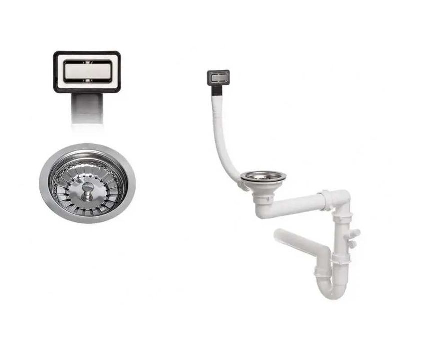 ПРОМО к-т мивка смесител сифон дозатор дърска без дос кухненска гранит