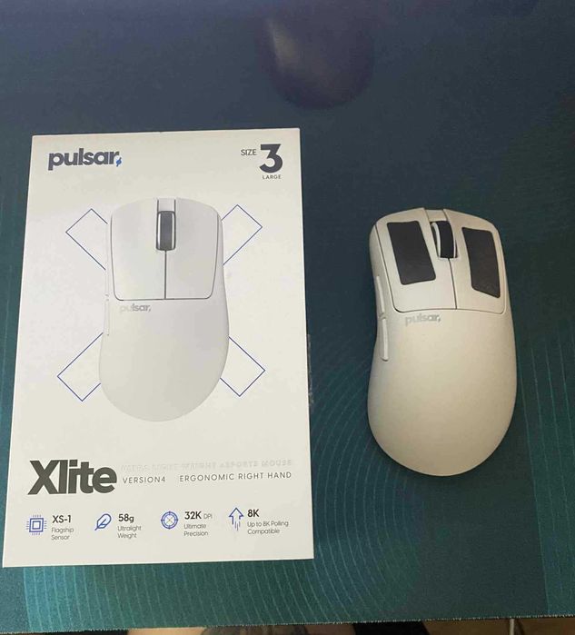 Pulsar Wireless Gaming Mouse Xlite v4 Size3 Black - 1K (8K Compatible)