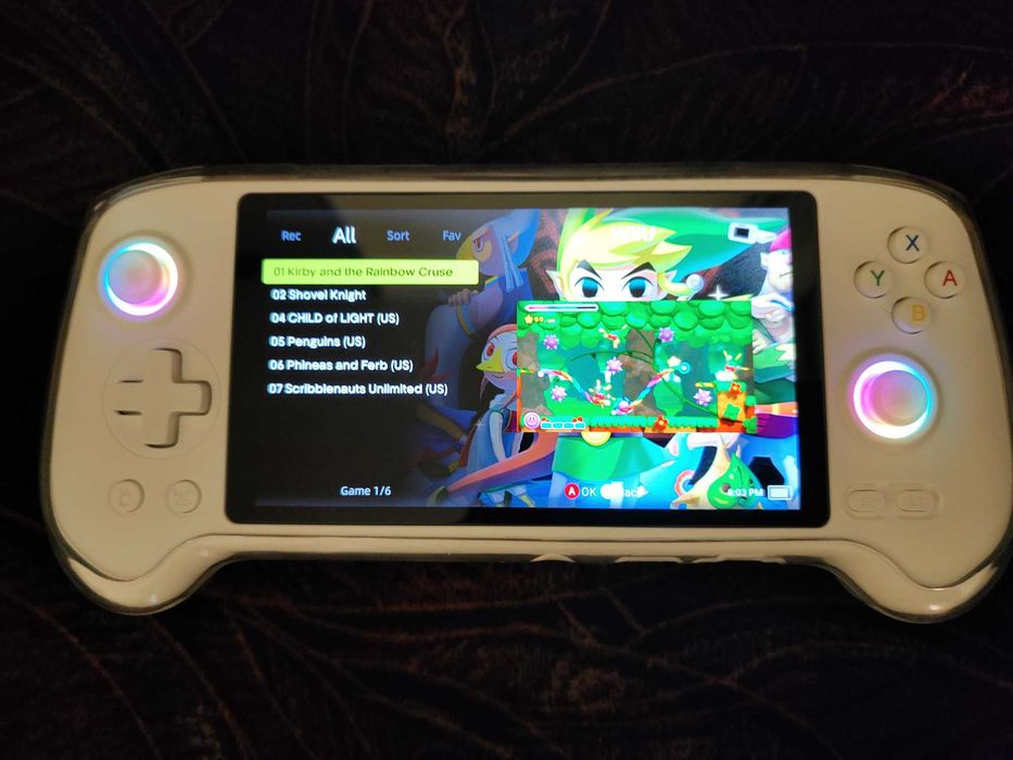 Consolă Nouă Anbernic RG 557 White / 12GB RAM + 256GB Storage + 256G SD Card