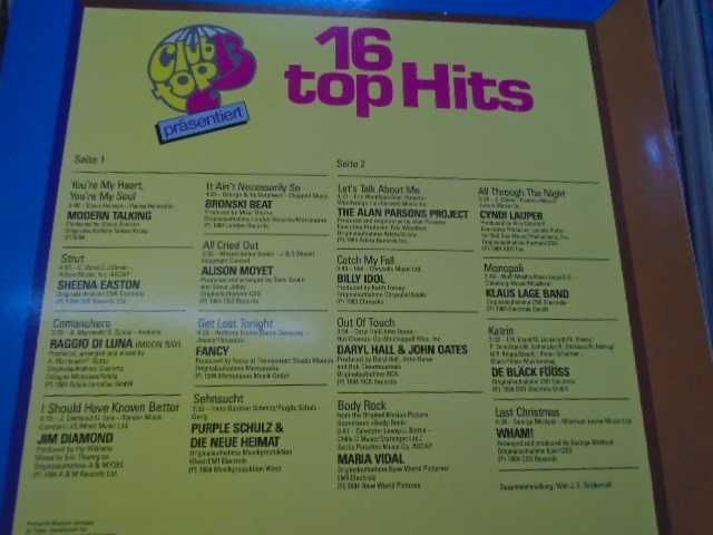 винил  пластинка   16 Top Hits