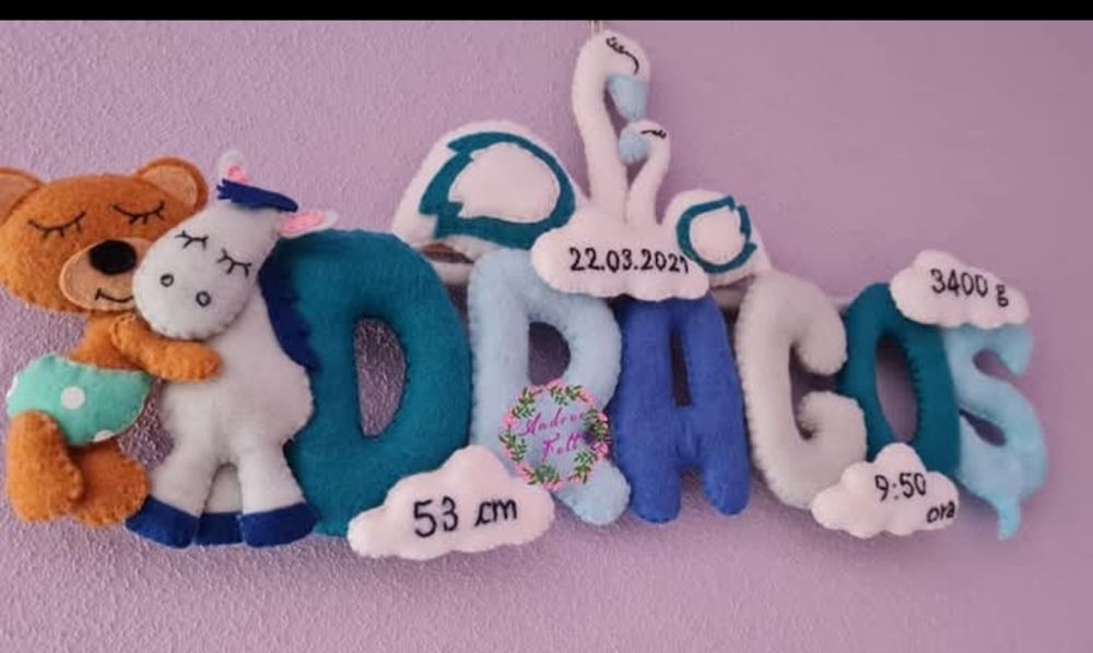 Nume personalizate din fetru