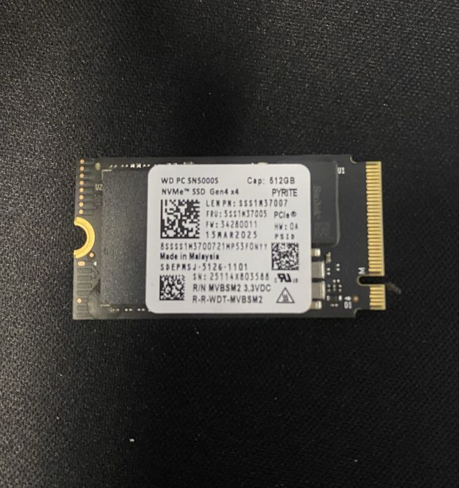 WD SN5000S 512GB NVMe SSD M.2 2280 Gen4 - Б/у, отличное состояние!