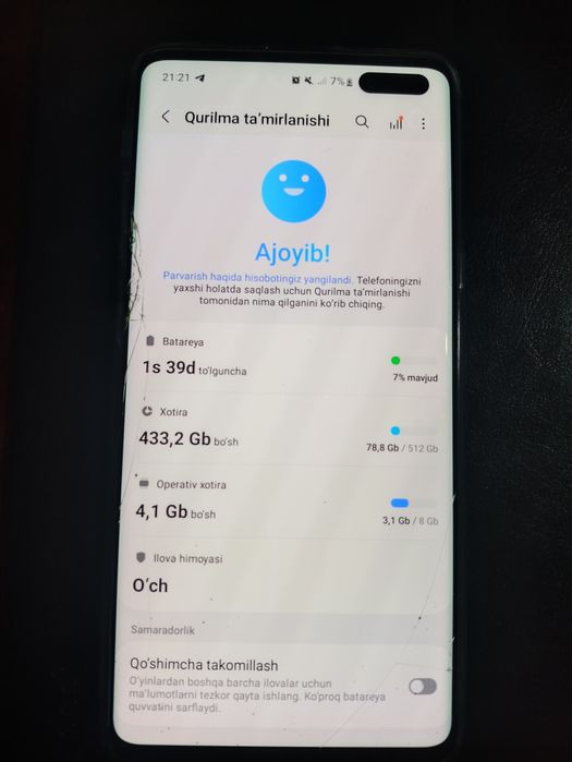 Samsung s10 5g telefon