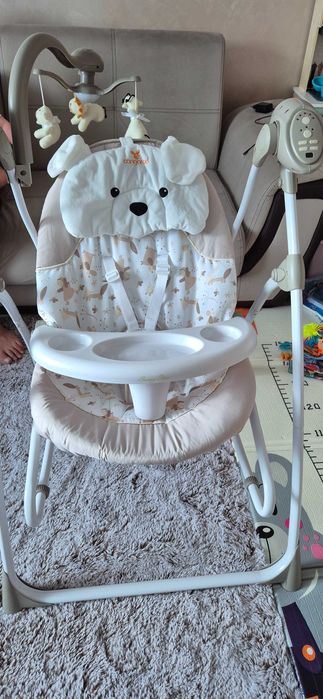 Люлка за бебе, няколко степени на люлеене, звуци и светлини