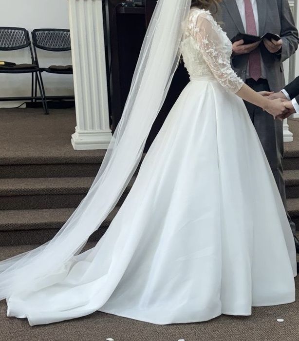 Rochie de mireasă, curățată profesional