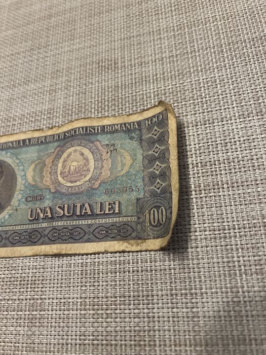 Bancnota Una Suta Lei 1966 Niclae Balcescu RSR