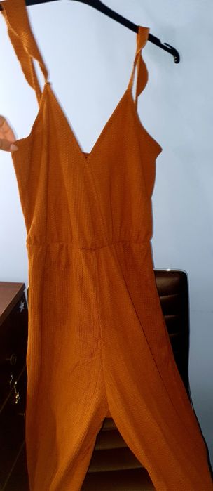 Salopeta lunga Dama S/M caramizie maro ocazie casual