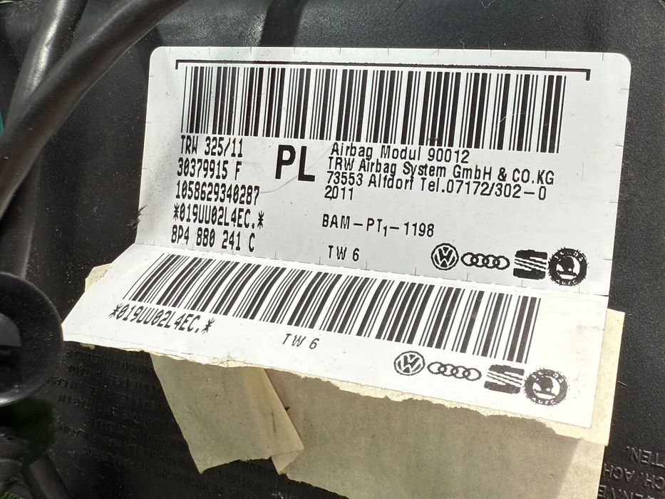 AIRBAG SCAUN STANGA ( 3 BUC.) VAG Group / VW Golf 5 / Golf 6 / Jetta / SKODA Octavia 2 / Superb / SEAT / AUDI COD OEM 1K4880241D 8P4880241C