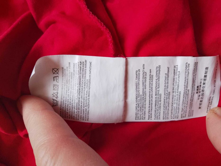 Tricou rosu cu inscriptionare Palm Angels Moncler