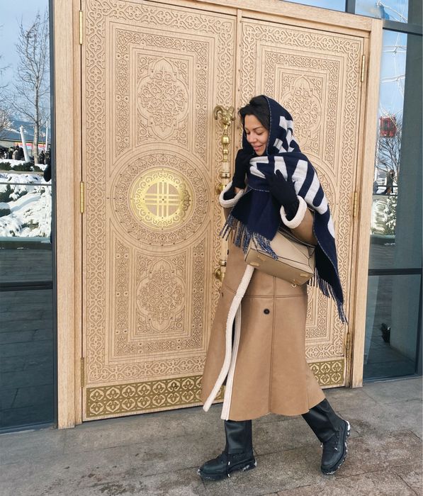 Дубленка длинная