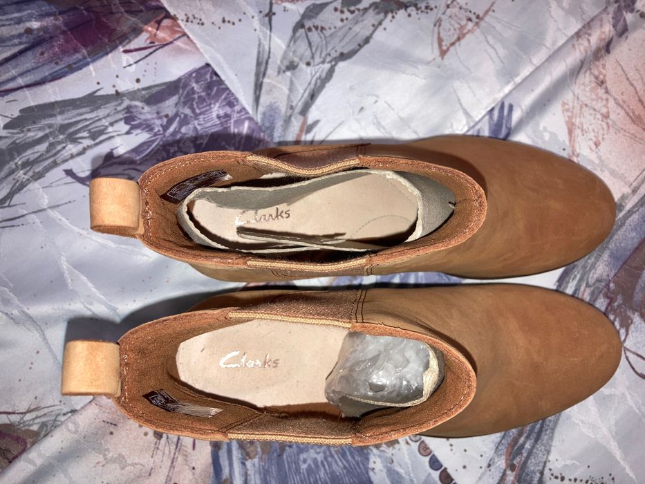 Clark’s дамски боти от набук с платформа -подметка 36,5 номер