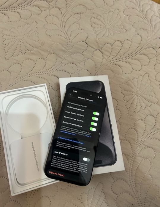 15 про 128 гб. Акб 87%.