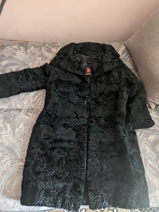 Haină Astrahan de blană naturală lungă