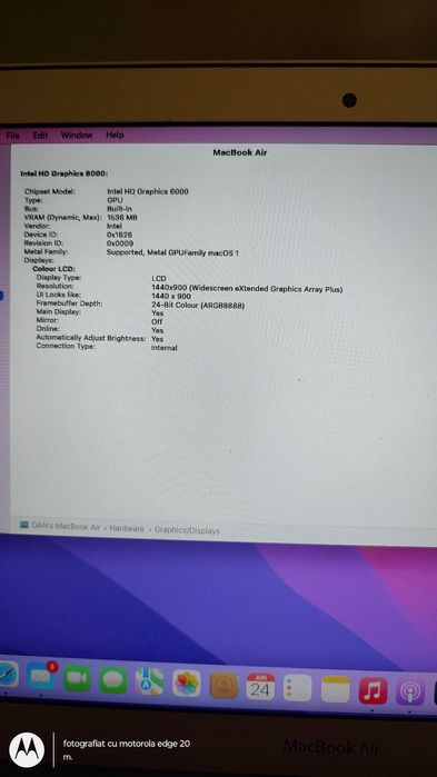 Laptop Acer Intel i5, 5742G; MacBook A1466, 8GB RAM,SSD 128gb M2
