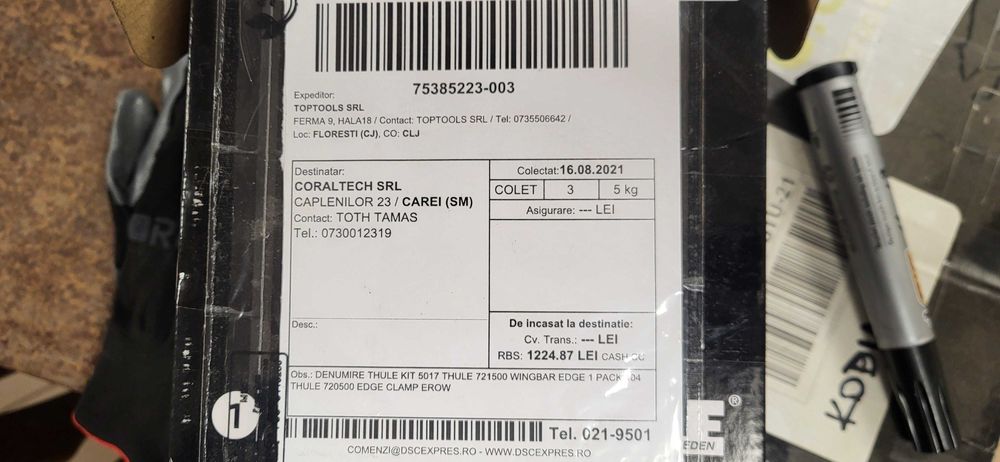 Bara transversala Thule pentru Passat B8 sedan