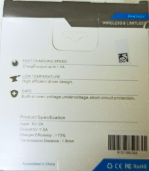 Încărcător rapid fără fir QI pentru telefoane mobile