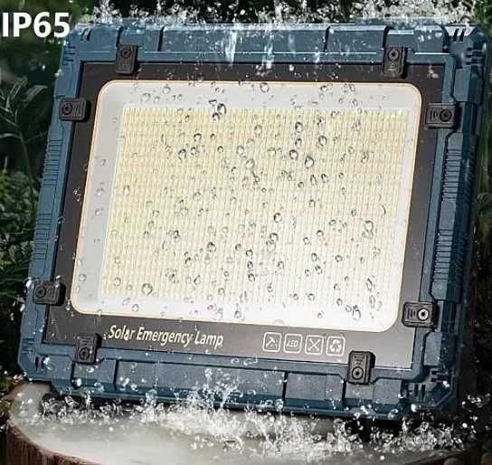 Мощен прожектор 200W с отделен соларен панел - къмпинг лампа