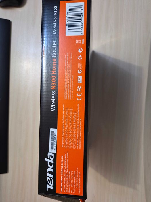 Router Wi-Fi Tenda F300 N300, stare perfectă / cutie completă