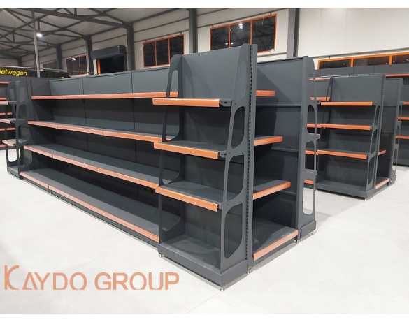 Метални и дървени стелажи за магазин, острови, аксесоари НАЛИЧНИ НОВИ