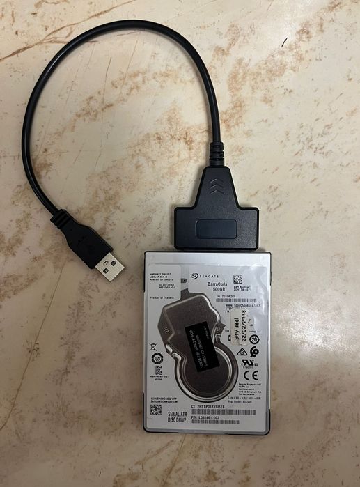 HDD 500 GB + cablu Sata USB